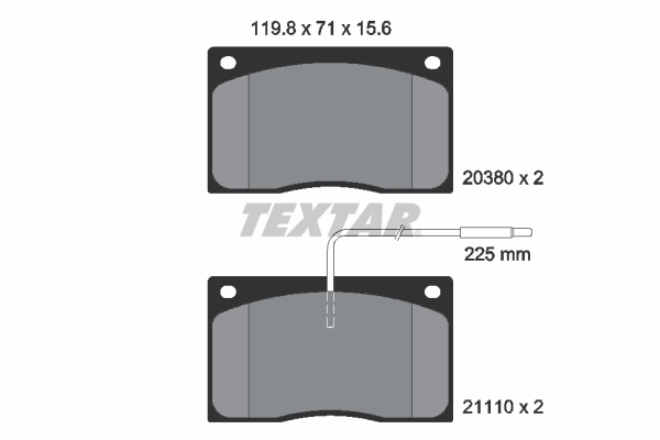 TEXTAR Első fékbetét 2038002_TEXTAR