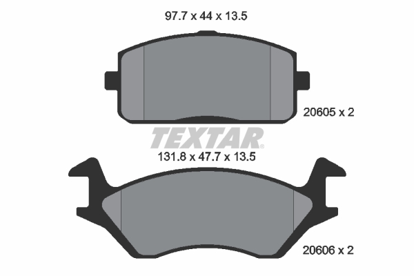 TEXTAR Első fékbetét 2060501_TEXTAR