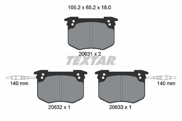 TEXTAR Első fékbetét 2063101_TEXTAR