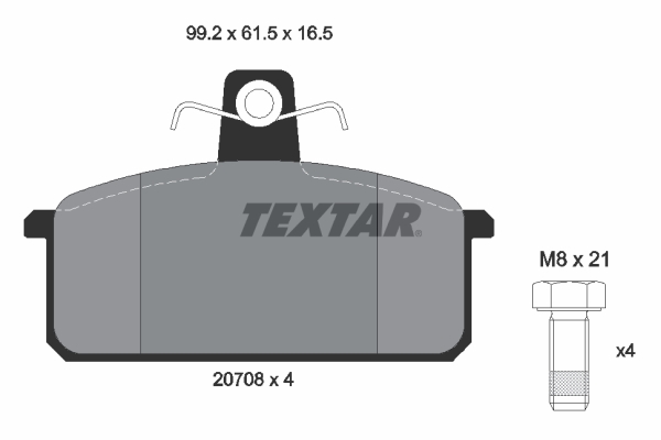 TEXTAR Első fékbetét 2070803_TEXTAR