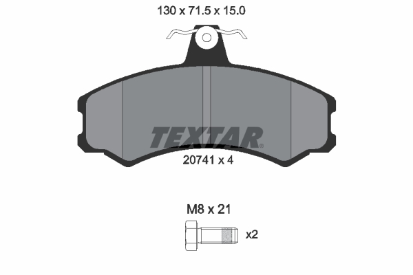 TEXTAR Első fékbetét 2074105_TEXTAR