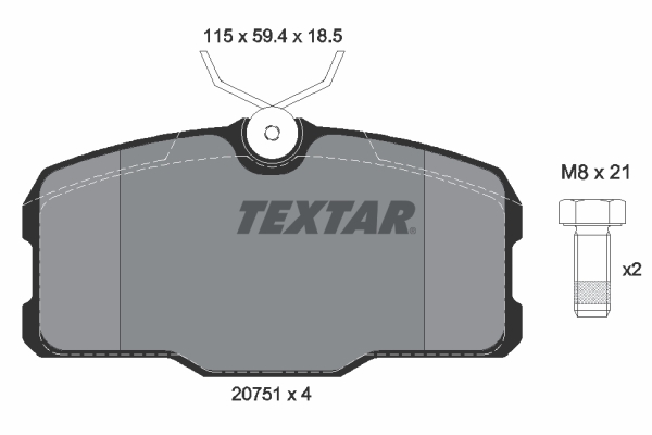 TEXTAR Első fékbetét 2075101_TEXTAR