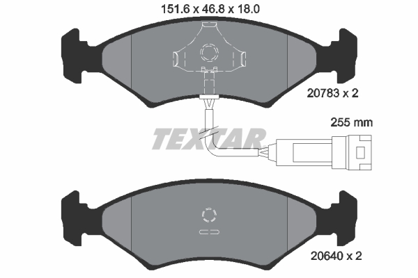 TEXTAR Fékbetét, mind 2078302_TEXTAR