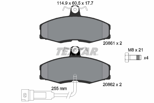 TEXTAR Első fékbetét 2086109_TEXTAR