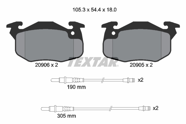 TEXTAR Első fékbetét 2090603_TEXTAR