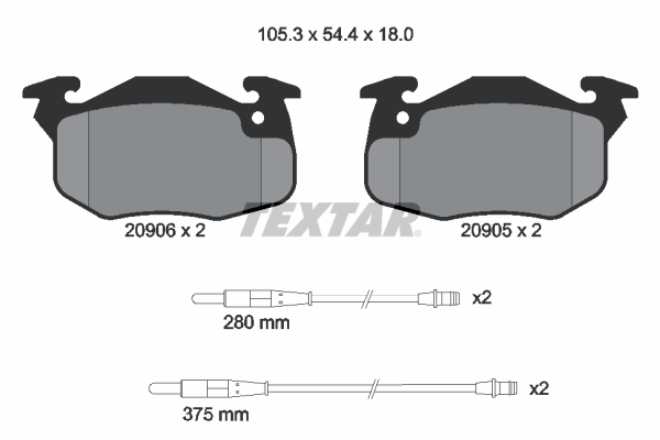 TEXTAR Első fékbetét 2090604_TEXTAR