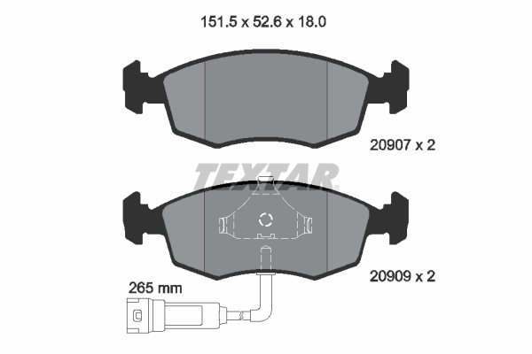 TEXTAR Első fékbetét 2090702_TEXTAR