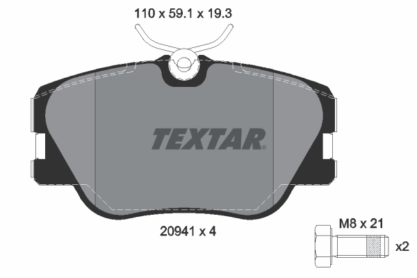 TEXTAR Első fékbetét 2094102_TEXTAR