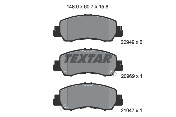 TEXTAR Fékbetét, mind 2094901_TEXTAR