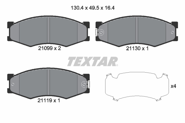 TEXTAR Első fékbetét 2109902_TEXTAR