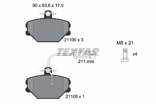 TEXTAR Első fékbetét 2110005_TEXTAR