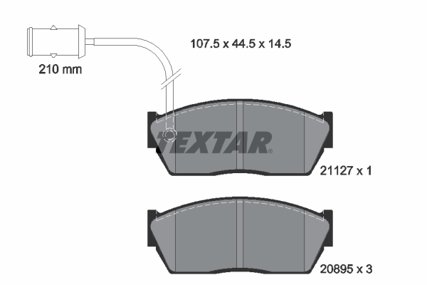 TEXTAR Első fékbetét 2112701_TEXTAR