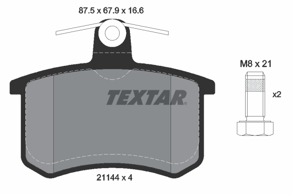 TEXTAR Hátsó fékbetét 2114401_TEXTAR