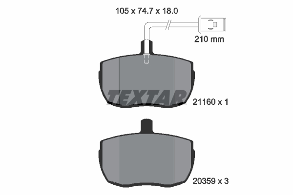 TEXTAR Első fékbetét 2116002_TEXTAR