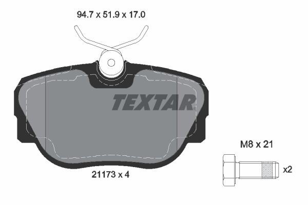 TEXTAR Első fékbetét 2117302_TEXTAR