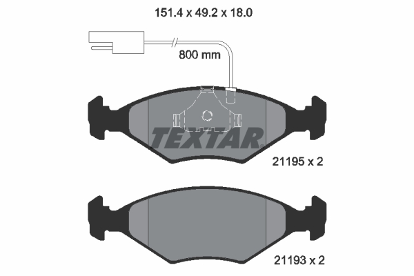 TEXTAR Első fékbetét 2119501_TEXTAR