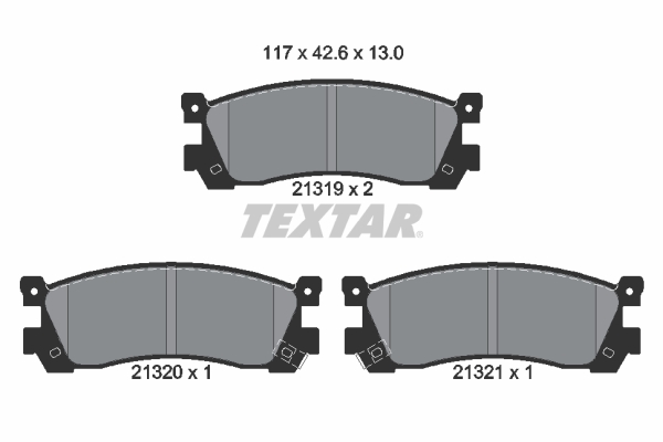 TEXTAR Hátsó fékbetét 2131901_TEXTAR