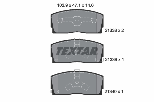 TEXTAR Első fékbetét 2133801_TEXTAR