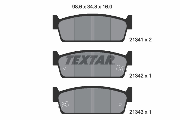 TEXTAR Hátsó fékbetét 2134101_TEXTAR