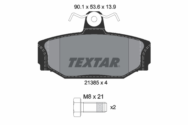 TEXTAR Hátsó fékbetét 2138501_TEXTAR