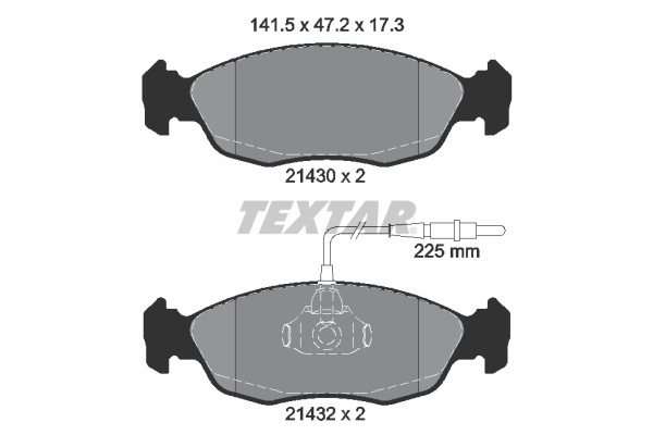 TEXTAR Első fékbetét 2143001_TEXTAR