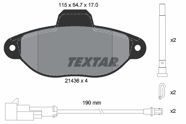 TEXTAR Első fékbetét 2143609_TEXTAR