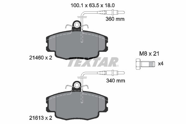 TEXTAR Első fékbetét 2146002_TEXTAR