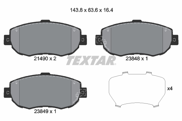 TEXTAR Első fékbetét 2149001_TEXTAR