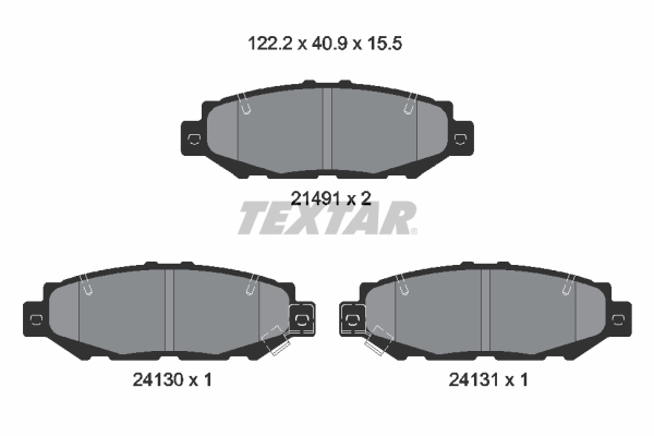 TEXTAR Hátsó fékbetét 2149101_TEXTAR