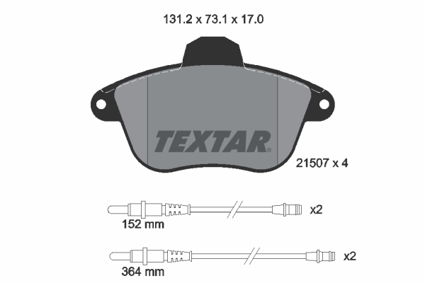 TEXTAR Első fékbetét 2150701_TEXTAR