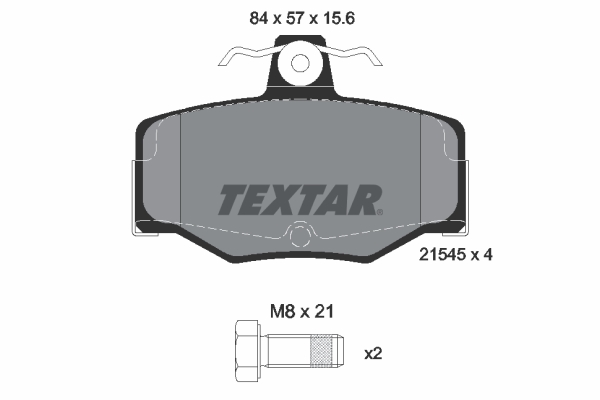 TEXTAR Hátsó fékbetét 2154501_TEXTAR