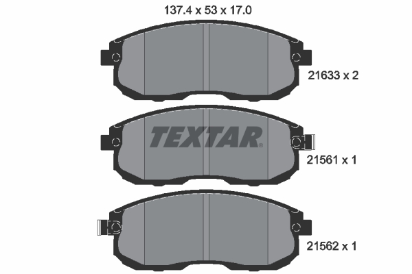 TEXTAR Első fékbetét 2156101_TEXTAR