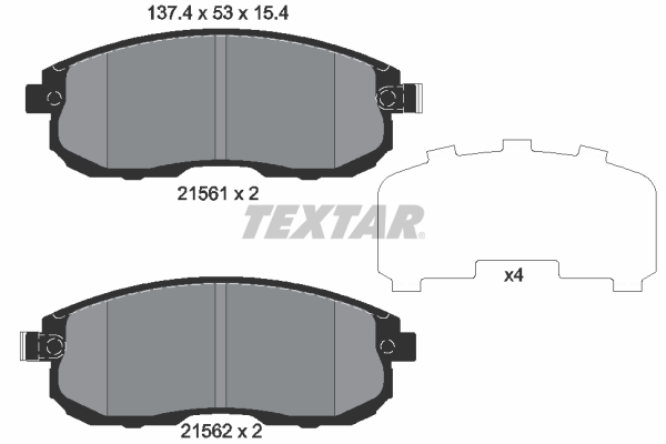 TEXTAR Első fékbetét 2156203_TEXTAR