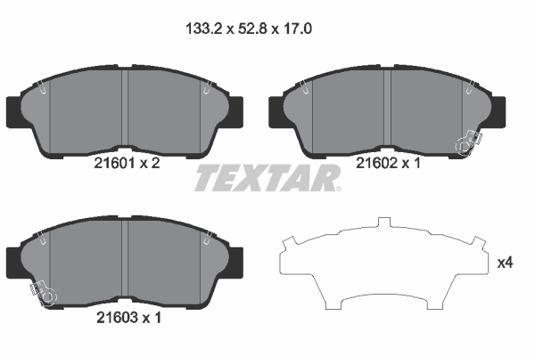 TEXTAR Első fékbetét 2160101_TEXTAR