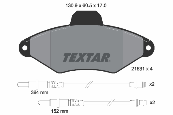 TEXTAR Első fékbetét 2163102_TEXTAR