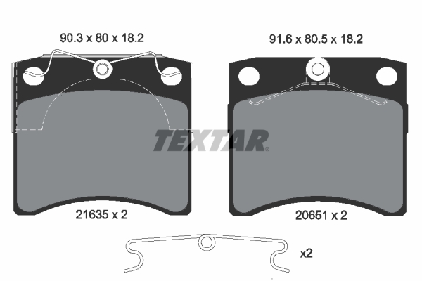 TEXTAR Fékbetét, mind 2163501_TEXTAR