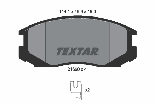 TEXTAR Első fékbetét 2165001_TEXTAR