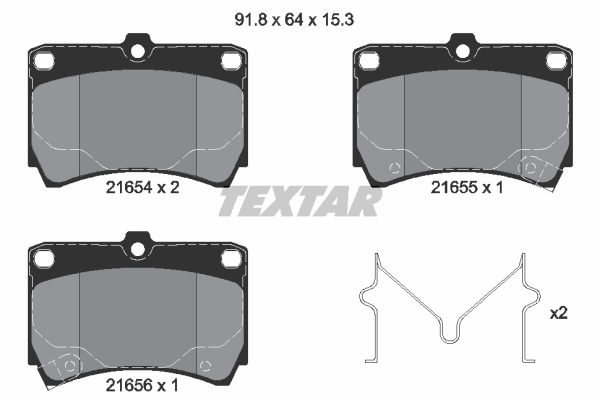 TEXTAR Első fékbetét 2165404_TEXTAR