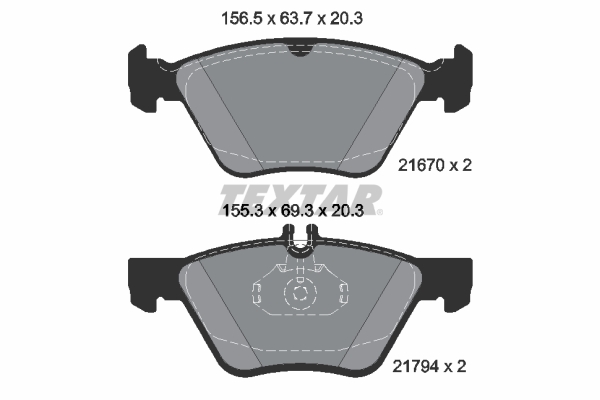 TEXTAR Első fékbetét 2167081_TEXTAR