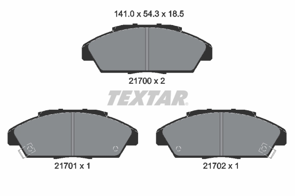 TEXTAR Első fékbetét 2170001_TEXTAR