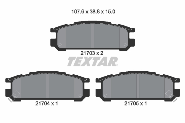 TEXTAR Hátsó fékbetét 2170301_TEXTAR