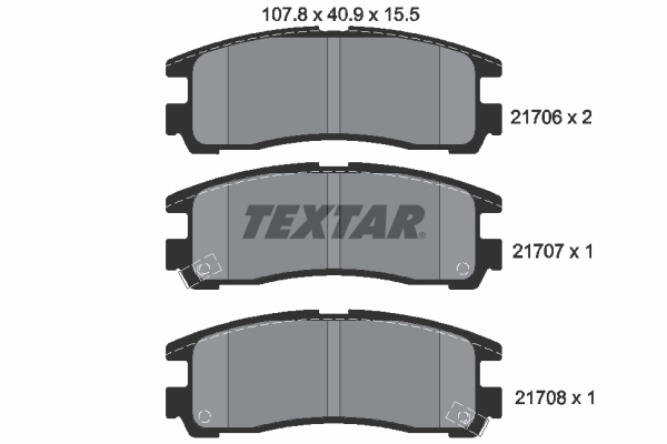 TEXTAR Hátsó fékbetét 2170602_TEXTAR