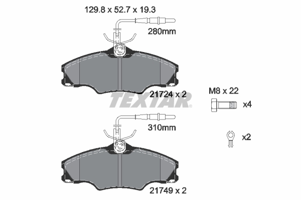 TEXTAR Első fékbetét 2172402_TEXTAR