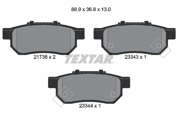 TEXTAR Hátsó fékbetét 2173801_TEXTAR