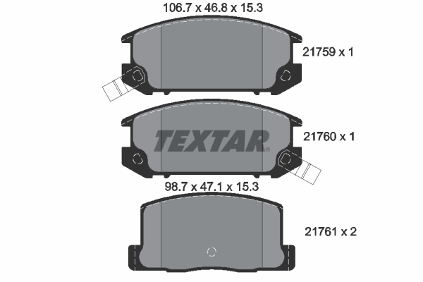 TEXTAR Hátsó fékbetét 2175901_TEXTAR