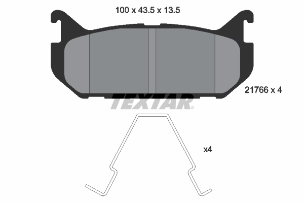 TEXTAR Hátsó fékbetét 2176603_TEXTAR