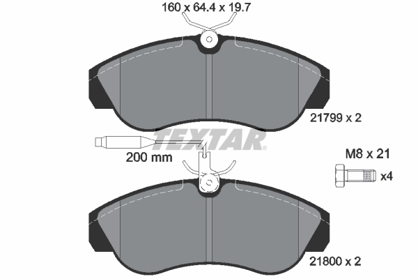 TEXTAR Első fékbetét 2179901_TEXTAR