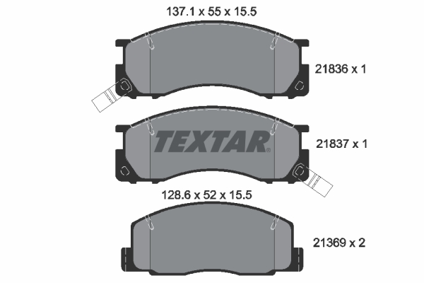 TEXTAR Első fékbetét 2183601_TEXTAR