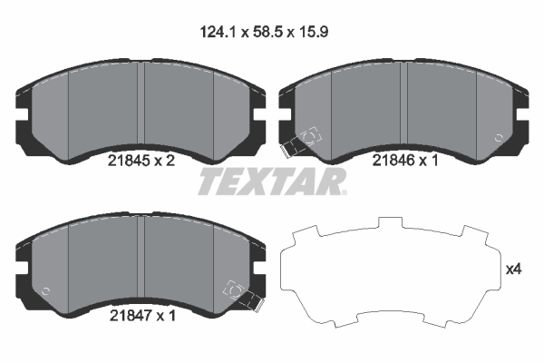 TEXTAR Első fékbetét 2184501_TEXTAR