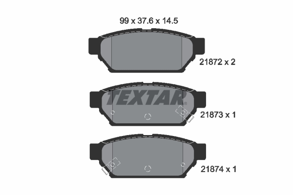 TEXTAR Hátsó fékbetét 2187202_TEXTAR